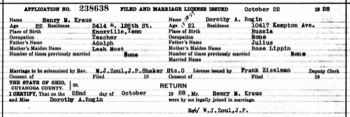 marriage record